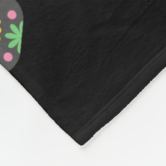 Suikerhuid en bloemen Dag van het dode Patroon Fleece Deken (Hoek)