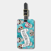 Suikerhuid en -kruiken Turquoise ID725 Bagagelabel (Voorkant verticaal)