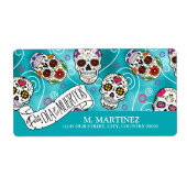 Suikerhuid en -kruiken Turquoise ID725 Etiket (Voorkant)