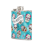 Suikerhuid en -kruiken Turquoise ID725 Heupfles (Links)