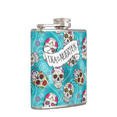 Suikerhuid en -kruiken Turquoise ID725 Heupfles (Rechts)