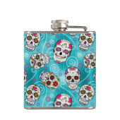 Suikerhuid en -kruiken Turquoise ID725 Heupfles (Achterkant)