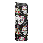 Suikerhuid en -Roos zwart ID725 Thermosbeker (Geroteerd rechts)