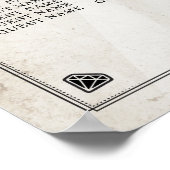 Suikerhuid Roos Tafelplan Bieden Poster 8 Zitplaat (Hoek)