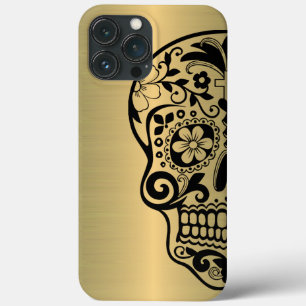 Suikerhuid Silhouette op faux Shiny Gold Case-Mate iPhone Case