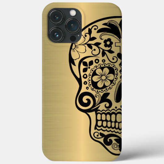 Suikerhuid Silhouette op faux Shiny Gold Case-Mate iPhone Case (Achterkant)