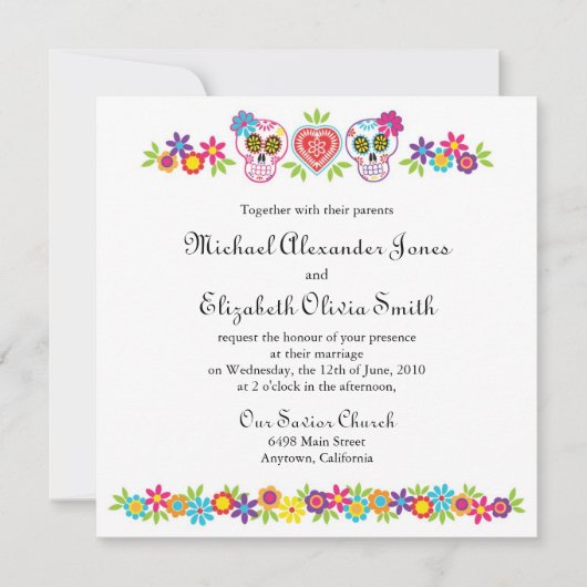 Suikerhuiden en -bloemen kaart (Voorkant)