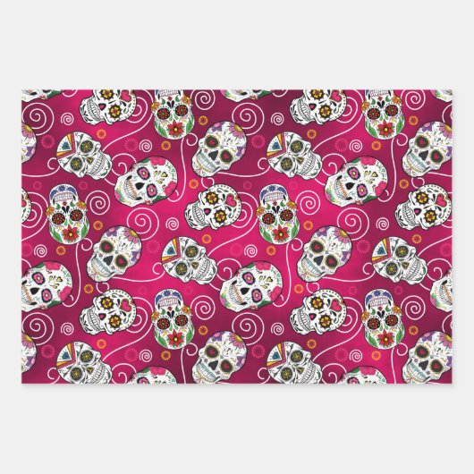 Suikerhuiden en -cirkels Drie kleuren ID725 Inpakpapier Vel (Voorkant 3)