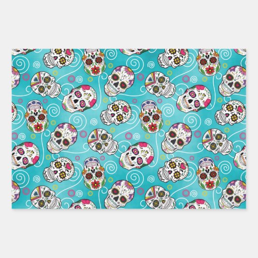 Suikerhuiden en -cirkels Drie kleuren ID725 Inpakpapier Vel (Voorkant 2)