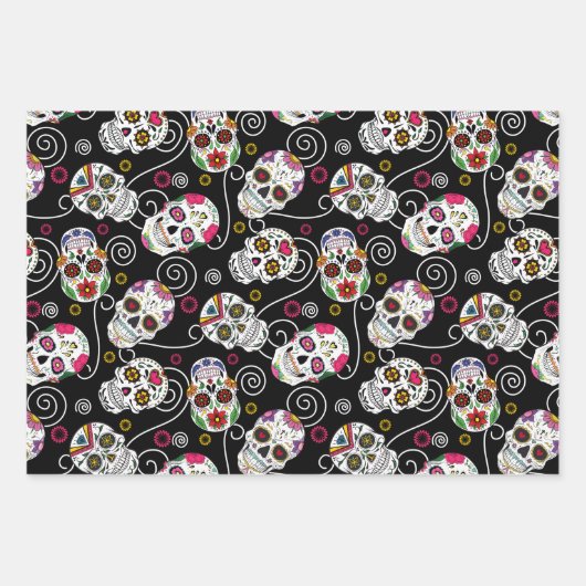 Suikerhuiden en -cirkels Drie kleuren ID725 Inpakpapier Vel (Voorkant)