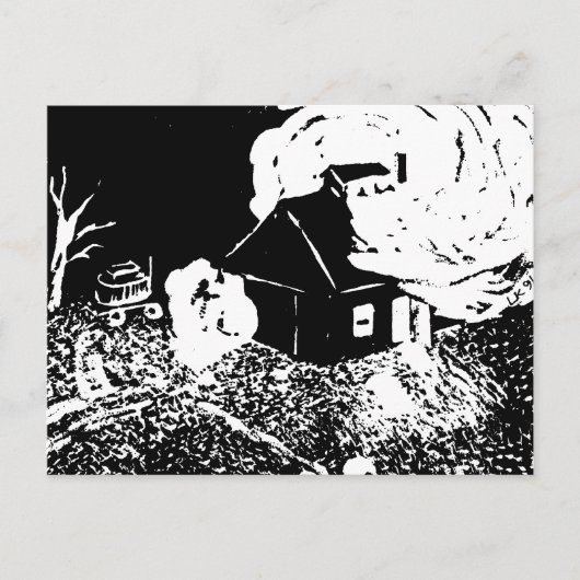 Suikerhuis op het Briefkaart van 's nachts (Voorkant)