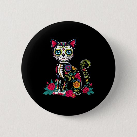Suikerhut dia de Muertos Day of doad hwe Ronde Button 5,7 Cm (Voorkant)