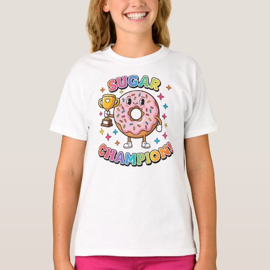 Suikerkampioen – Donut Trofee T-shirt (Voorkant)