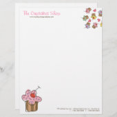 Suikerkers, cupcakes, banketbakkerswaren briefhoofd (Voorkant / Achterkant)