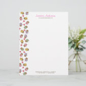 Suikerkers, cupcakes, banketbakkerswaren briefhoofd ontwerp (Staand voorkant)