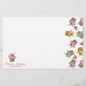 Suikerkers, cupcakes, banketbakkerswaren briefpapier (Voorkant)