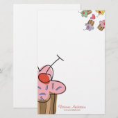 Suikerkers, cupcakes, banketbakkerswaren briefpapier (Voorkant / Achterkant)