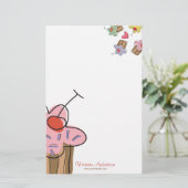 Suikerkers, cupcakes, banketbakkerswaren briefpapier (Staand voorkant)