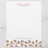 Suikerkers, cupcakes, banketbakkerswaren gepersonaliseerd briefhoofd (Voorkant)