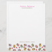 Suikerkers, cupcakes, banketbakkerswaren gepersonaliseerd briefhoofd (Voorkant / Achterkant)