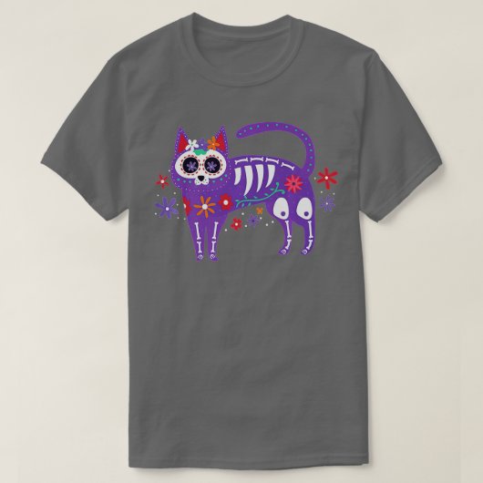 Suikerkletdag van het dode skelet Calavera Hall T-shirt (Design voorkant)