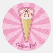 Suikerkloon-ijskap Ronde Sticker (Voorkant)