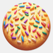 Suikerkoekje met Spikkels Ronde Sticker (Voorkant)