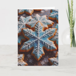 Suikerkoekje Ster en Recept Kerstkaart Feestdagen Kaart