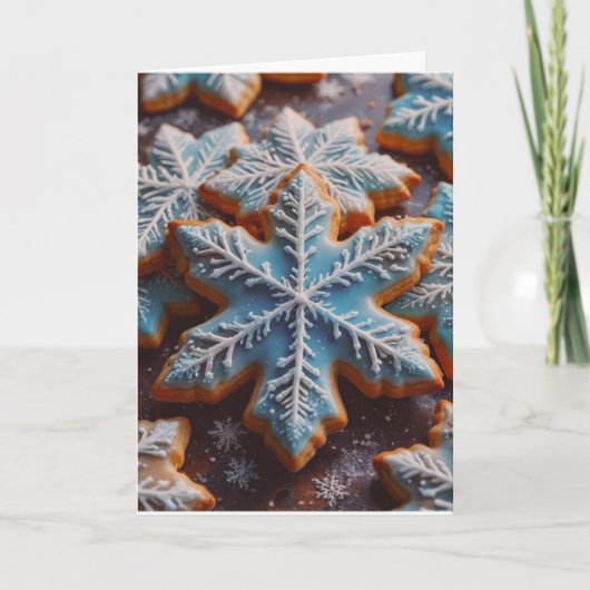 Suikerkoekje Ster en Recept Kerstkaart Feestdagen Kaart (Voorkant)