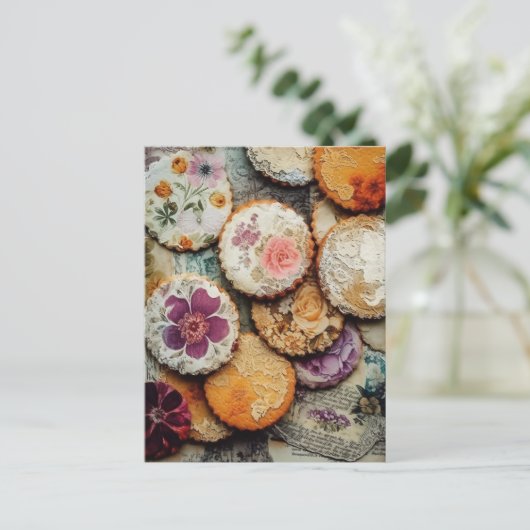  suikerkoekjes briefkaart (Staand voorkant)