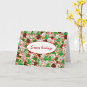 Suikerkoekjes en suikerkoekjes kaart (Gele Bloem)