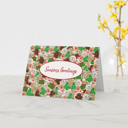 Suikerkoekjes en suikerkoekjes kaart (Gele Bloem)