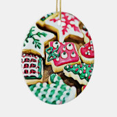 Suikerkoekjes gepersonaliseerde kerst keramisch ornament (Rechts)