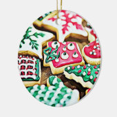 Suikerkoekjes gepersonaliseerde kerst keramisch ornament (Links)