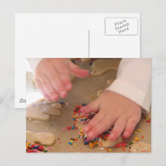 Suikerkoekjes maken briefkaart (Voorkant / Achterkant)