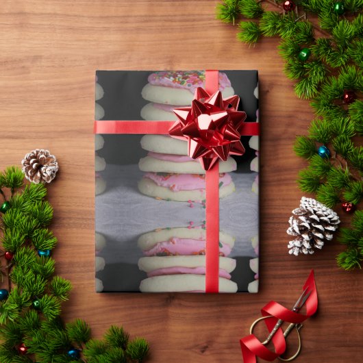 Suikerkoekjes met roze glazuur cadeaupapier (Feestdagen Geschenken)