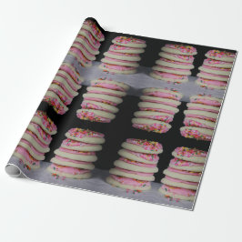 Suikerkoekjes met roze glazuur cadeaupapier