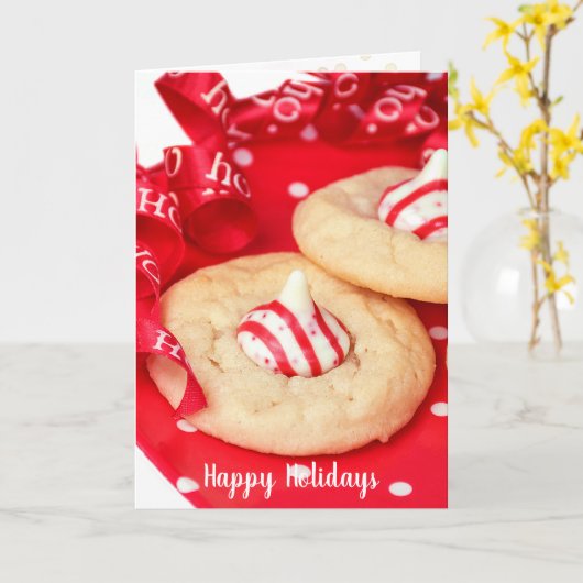 Suikerkoekjes met witte chocolade snoep kaart (Gele Bloem)