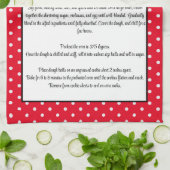 Suikerkoekjes rode harpokkenstippen ontvangen theedoek (Gevouwen)