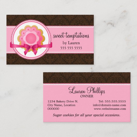 Suikerkoekjes Visitekaartje (Voorkant / Achterkant)