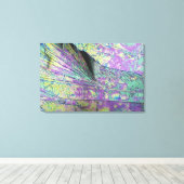 Suikerkristallen bekeken in gepolariseerd licht canvas afdruk (Insitu (Houten vloer))