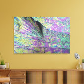 Suikerkristallen bekeken in gepolariseerd licht canvas afdruk (Insitu (Woonkamer))