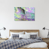 Suikerkristallen bekeken in gepolariseerd licht canvas afdruk (Insitu (Slaapkamer))