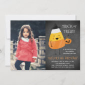 suikermaïs | Halloween verjaardagsfeest foto Kaart (Voorkant)