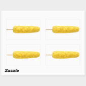 Suikermaïs op een stokje rechthoekige sticker (Vel)