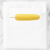 Suikermaïs op een stokje rechthoekige sticker (Tas)