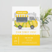 Suikermaïs voor de voedseltruck kaart (Staand voorkant)