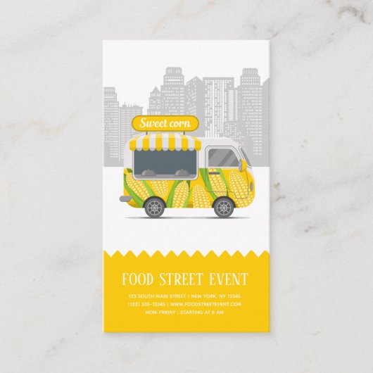 Suikermaïs voor de voedseltruck visitekaartje (Voorkant)
