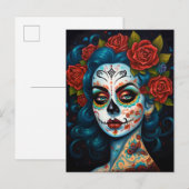 Suikermederdag van de dood briefkaart (Voorkant / Achterkant)