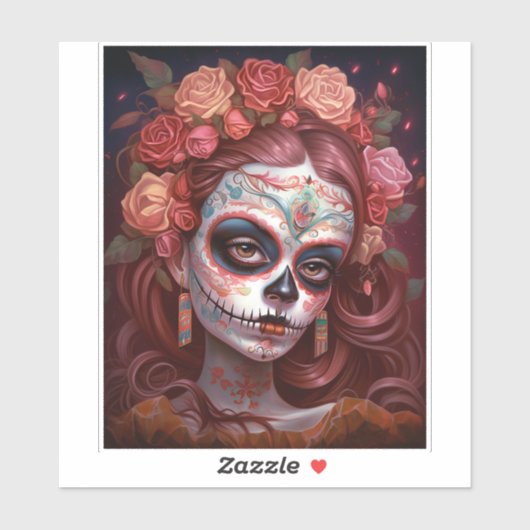 Suikermederdag van de dood sticker (Vel)